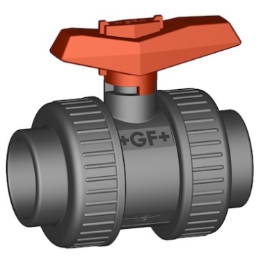 瑞士+GF+手動閥門 375型球閥 PVC-U承插端公制